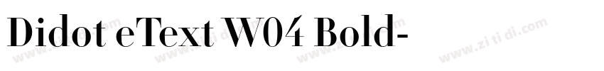 Didot eText W04 Bold字体转换
